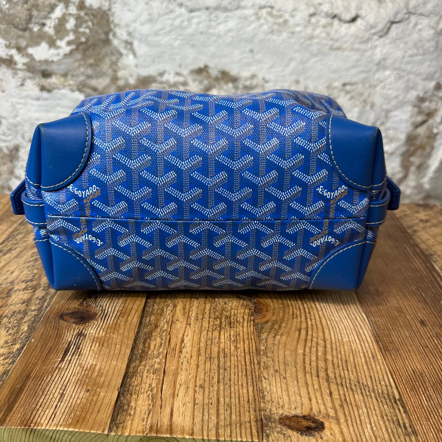 Goyard Boeing 25 Blue Monogram Toiletry Bag (Inside Stained)