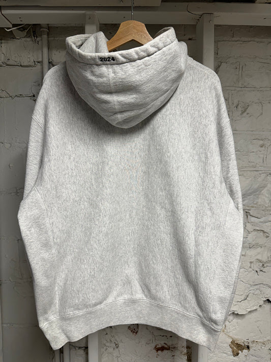 Supreme Spellout Grey Hoodie Sz L