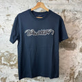 Louis Vuitton Distressed Denim Spell Navy T-Shirt Sz S