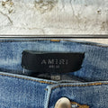 Amiri Vintage Stagger Logo Blue Denim Jeans Sz 32