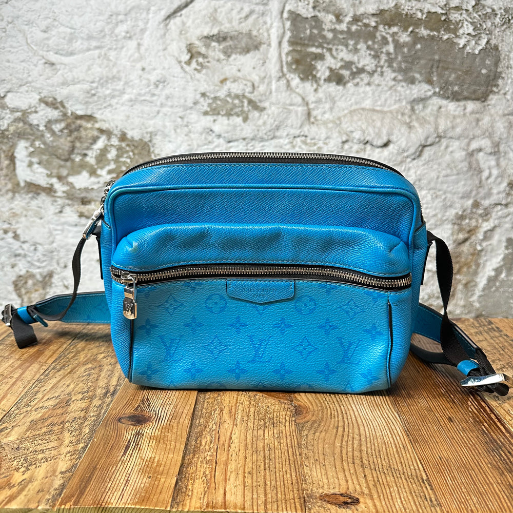 Louis Vuitton Taurillon Turquoise Messenger Bag