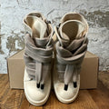 Rick Owens High Jumbo Lace Canvas Milk Sneaker DS