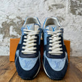 Louis Vuitton Blue Monogram Navy Runaway Sneaker Sz 6.5 (5LV)