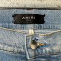 Amiri Blue Paisley Star Knee Hole Blue Denim Jeans Sz 38