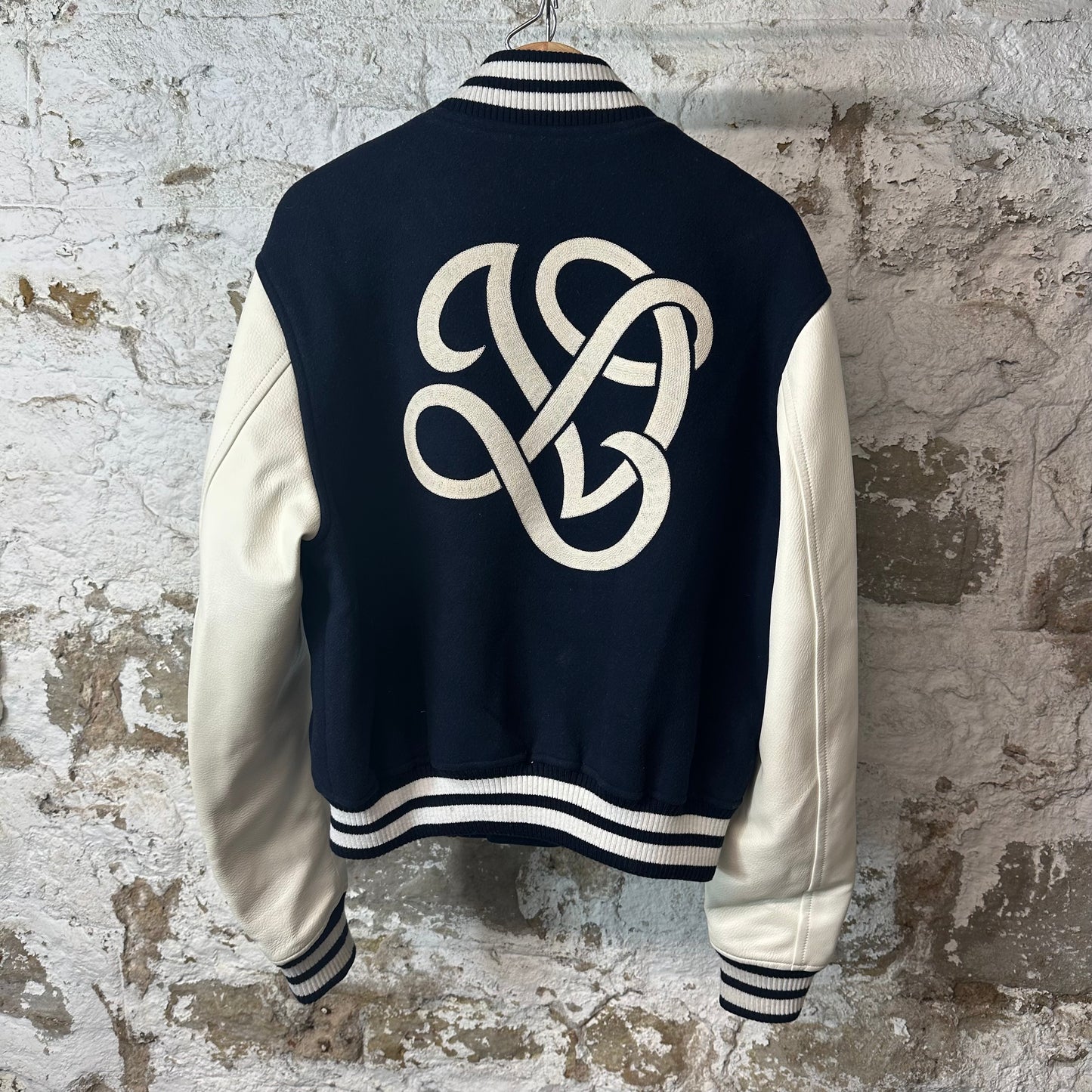 Louis Vuitton Nautical Conch Varsity Jacket Navy White Sz M (48)