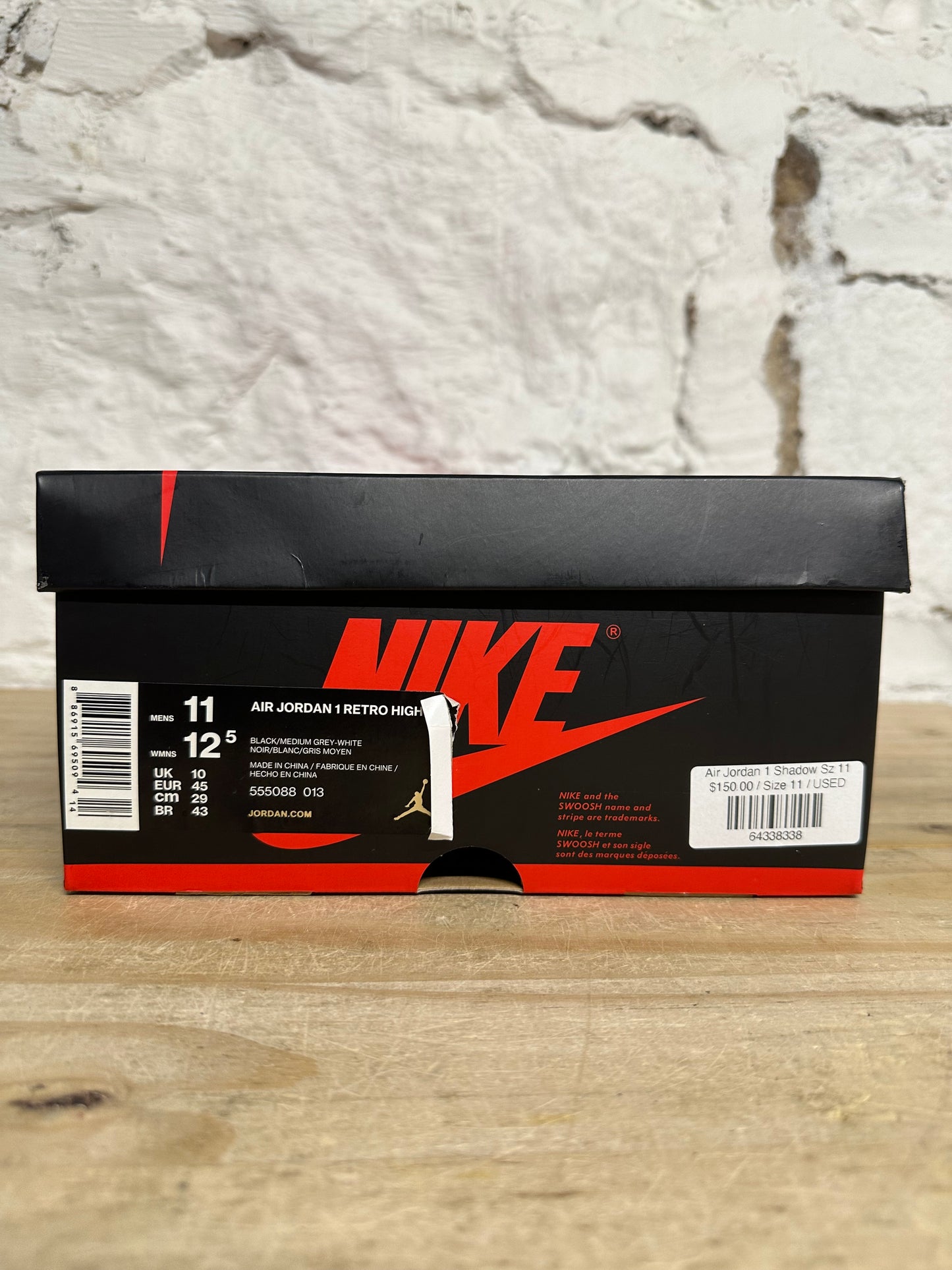 Air Jordan 1 High Shadow Sz 11