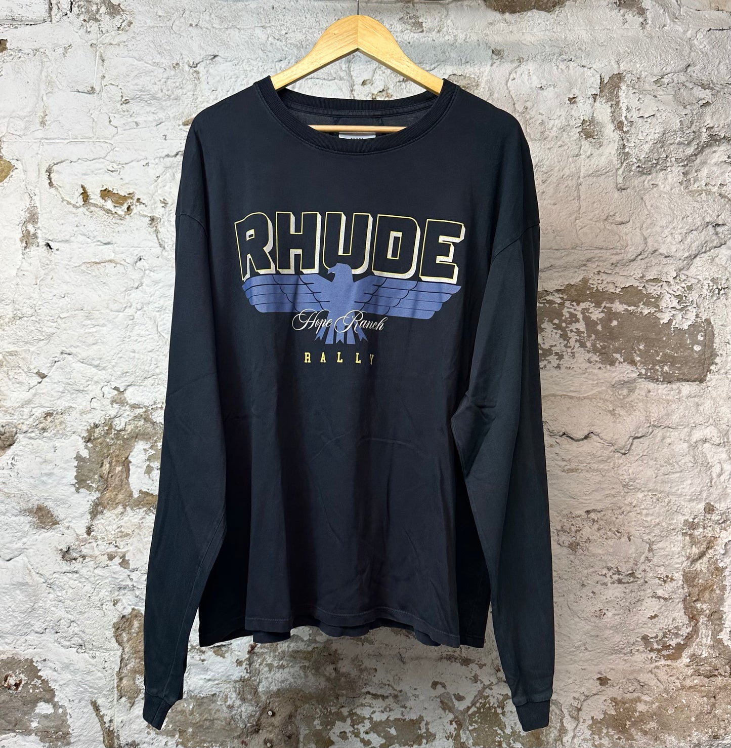 Rhude Eagle Rally L/s Black Sz L