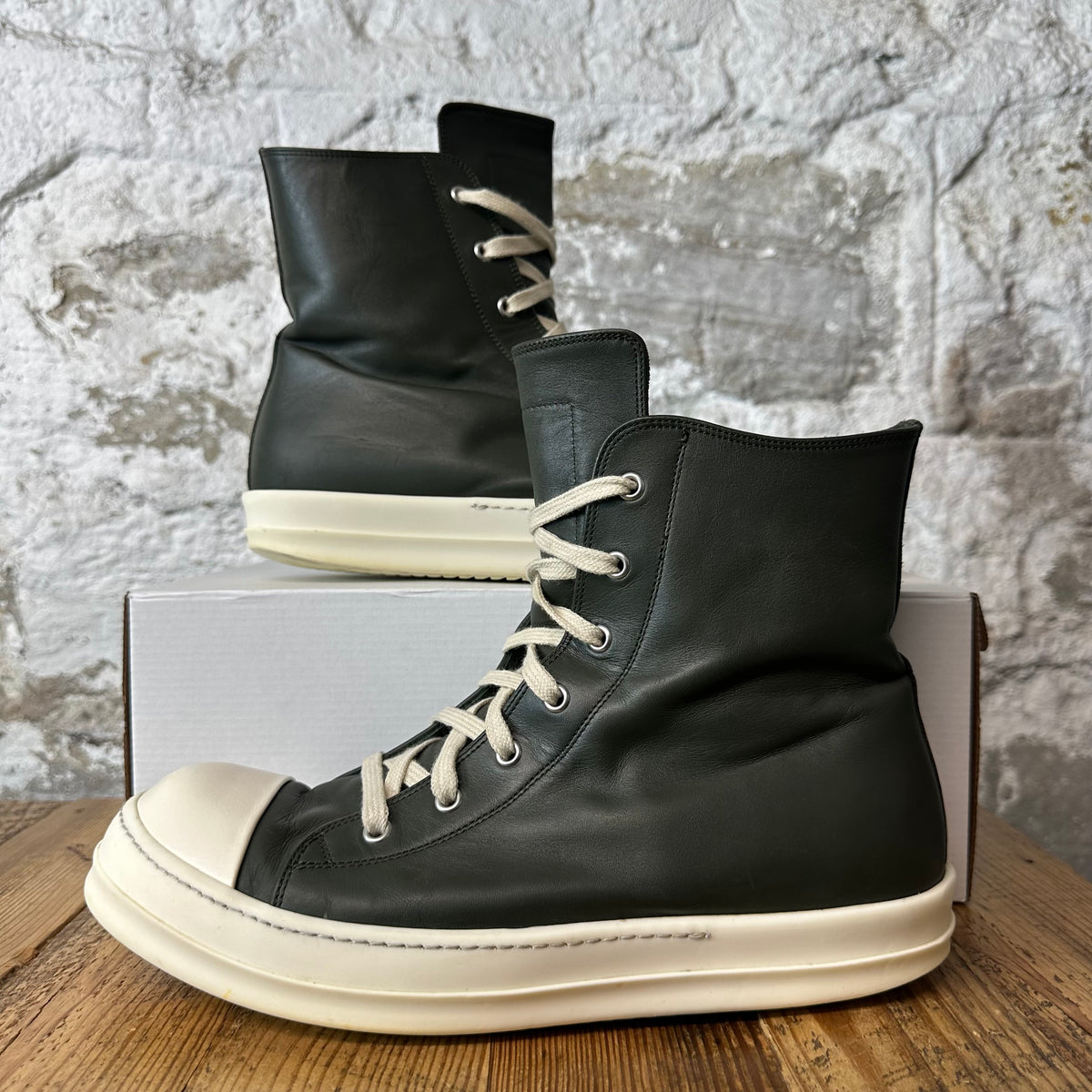 Rick Owens High Moss Milk Sneaker Sz 11 (44)