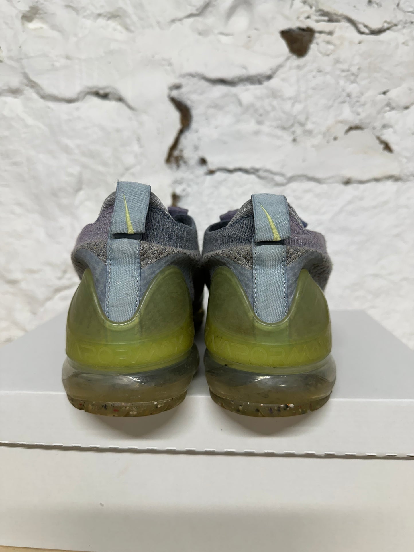 Nike Vapormax 2021 Flyknit Grey Liquid Lime Sz 9