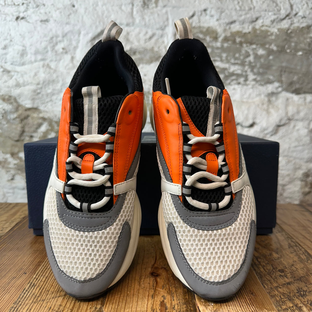 Dior B22 Orange White Black Sneaker Sz 8 (41)