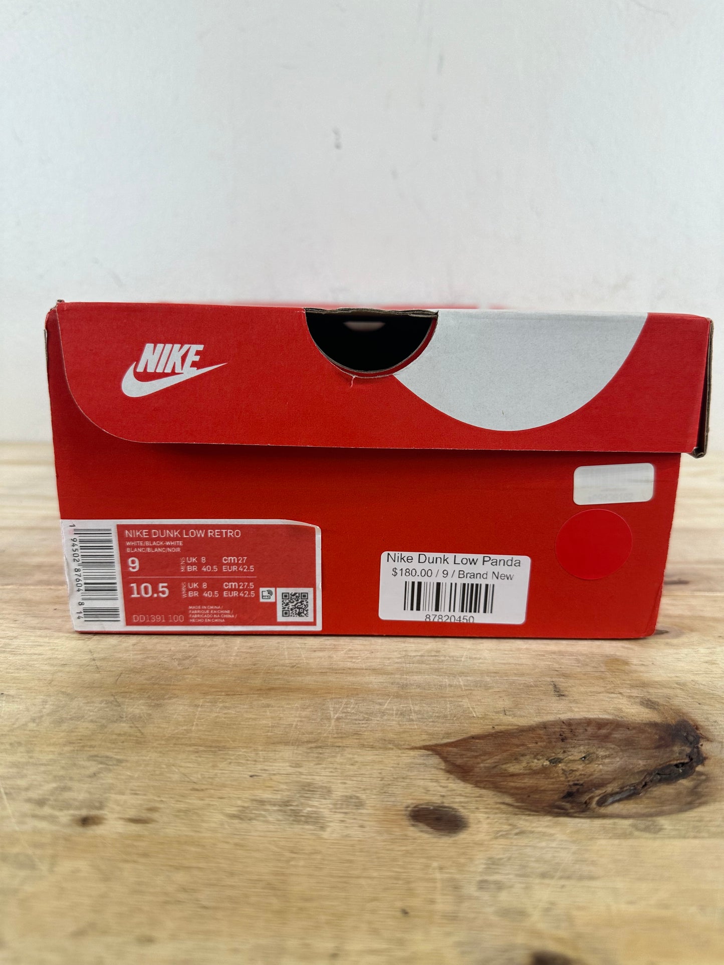 Nike Dunk Low Panda Sz 9 DS