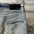 Amiri MX1 Tie Dye Patches Blue Denim Jeans Sz 30