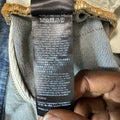 Amiri Crystal MA Quadstitch Blue Denim Jeans Sz 34