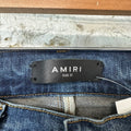 Amiri MX1 Blue Plaid Flannel Dark Blue Denim Jeans Sz 31