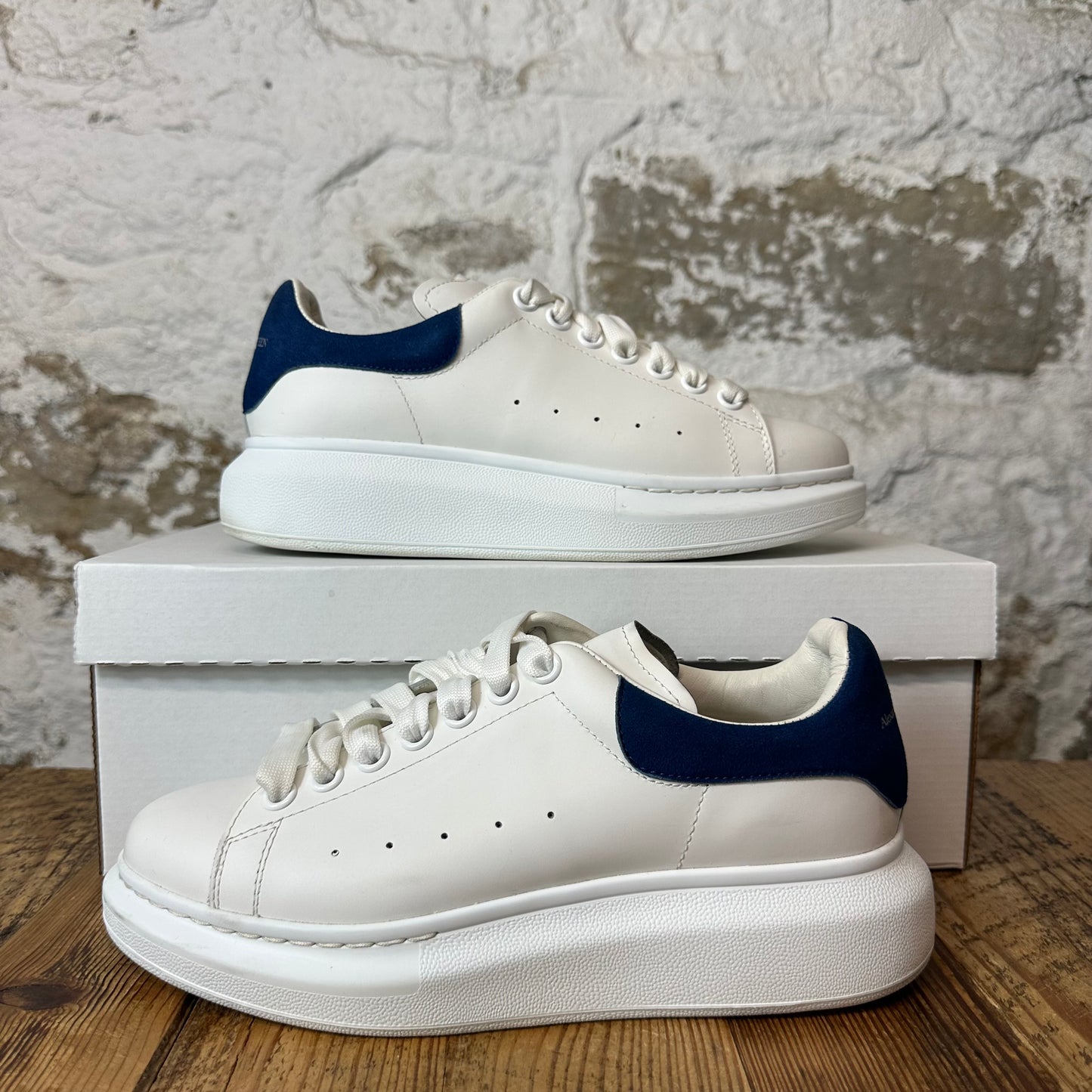 Alexander McQueen Blue Tab White Sneaker Sz 6.5 (39.5)