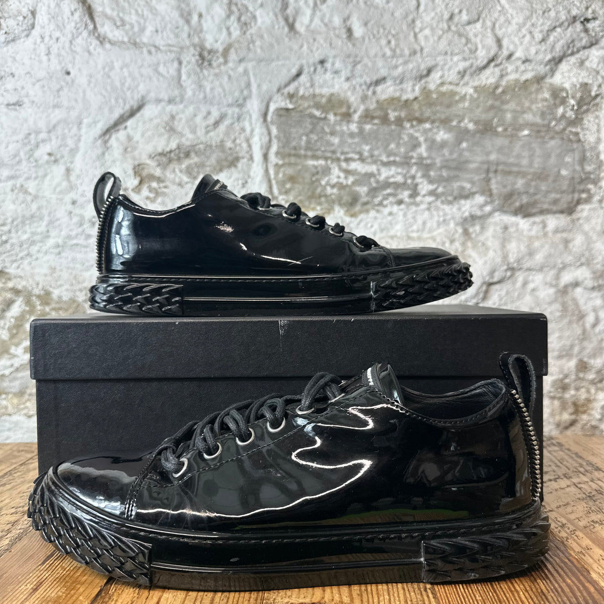 Giuseppe Zanotti Black Patent Blabber Sneaker Sz 10 (43)