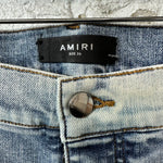 Amiri Washed Blue Plain Denim Jeans Sz 36