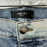 Amiri Washed Blue Plain Denim Jeans Sz 36