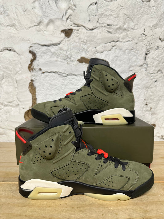 Air Jordan 6 Travis Scott Olive Sz 9.5