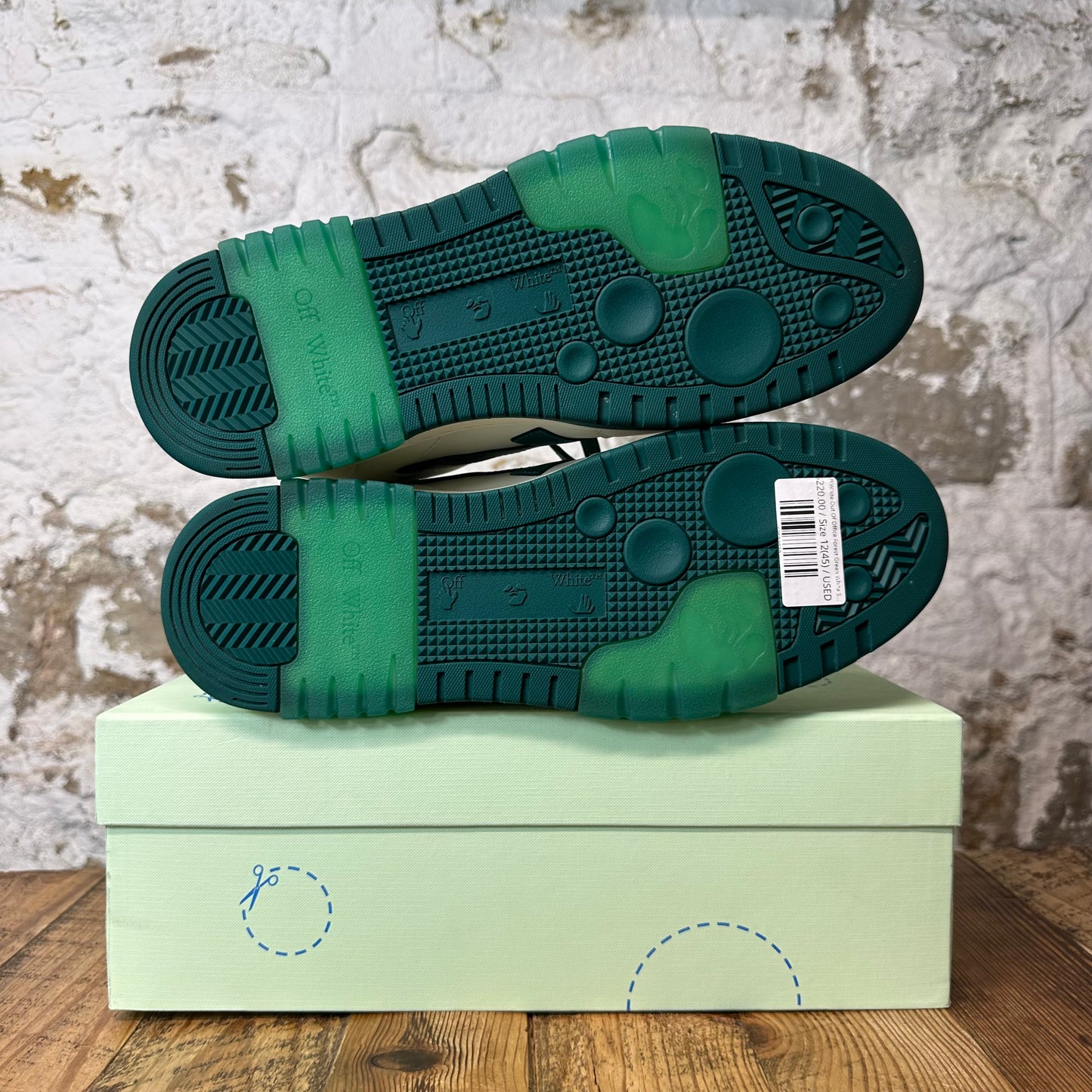 Off-White Out Of Office Forest Green White Sneaker Sz 12 (45)