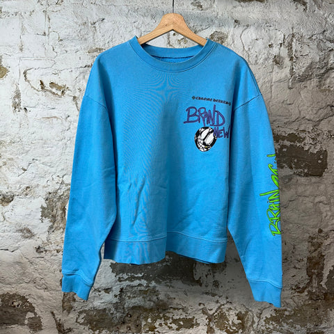 Chrome Hearts Matty Boy Brand New Crewneck Blue Sz S