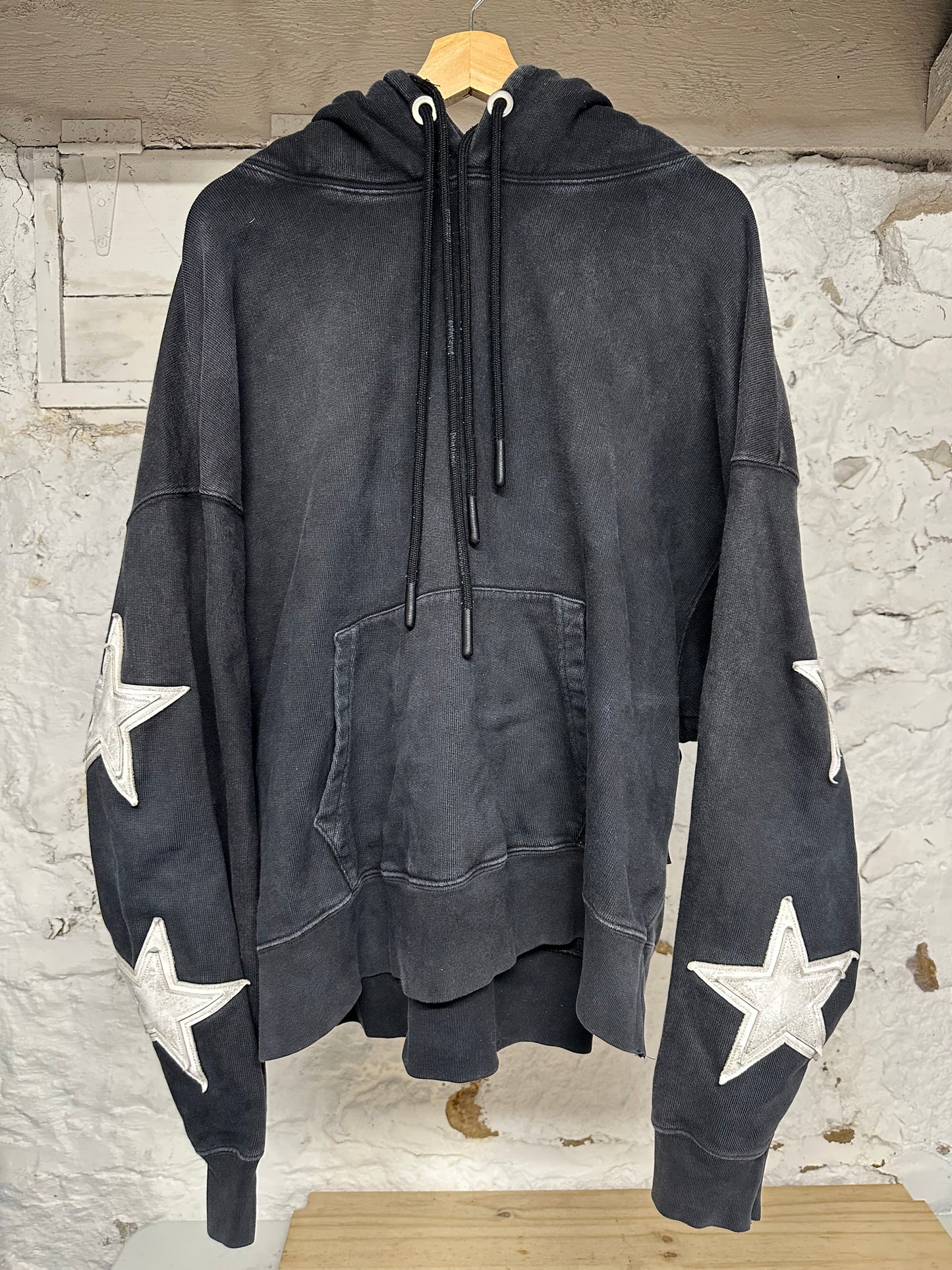 Palm Angels Double Hood Stars Hoodie Sz L