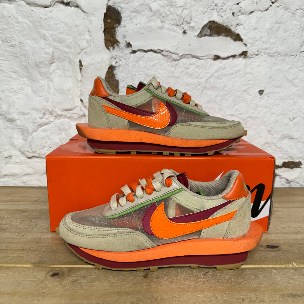 Nike LD Waffle sacai CLOT Kiss of Death Net Orange Blaze Sz 5