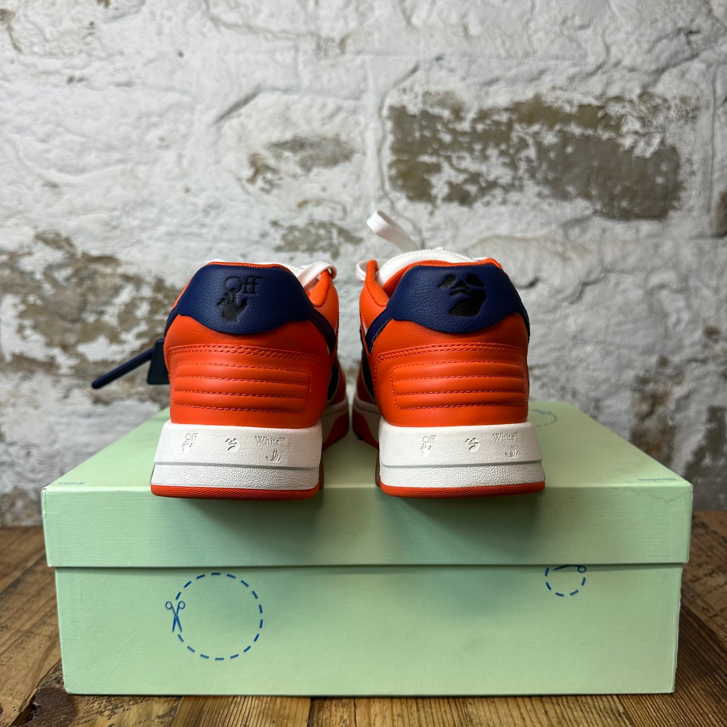 Off-White Out Of Office Navy Orange White Sneaker Sz 7 (40)