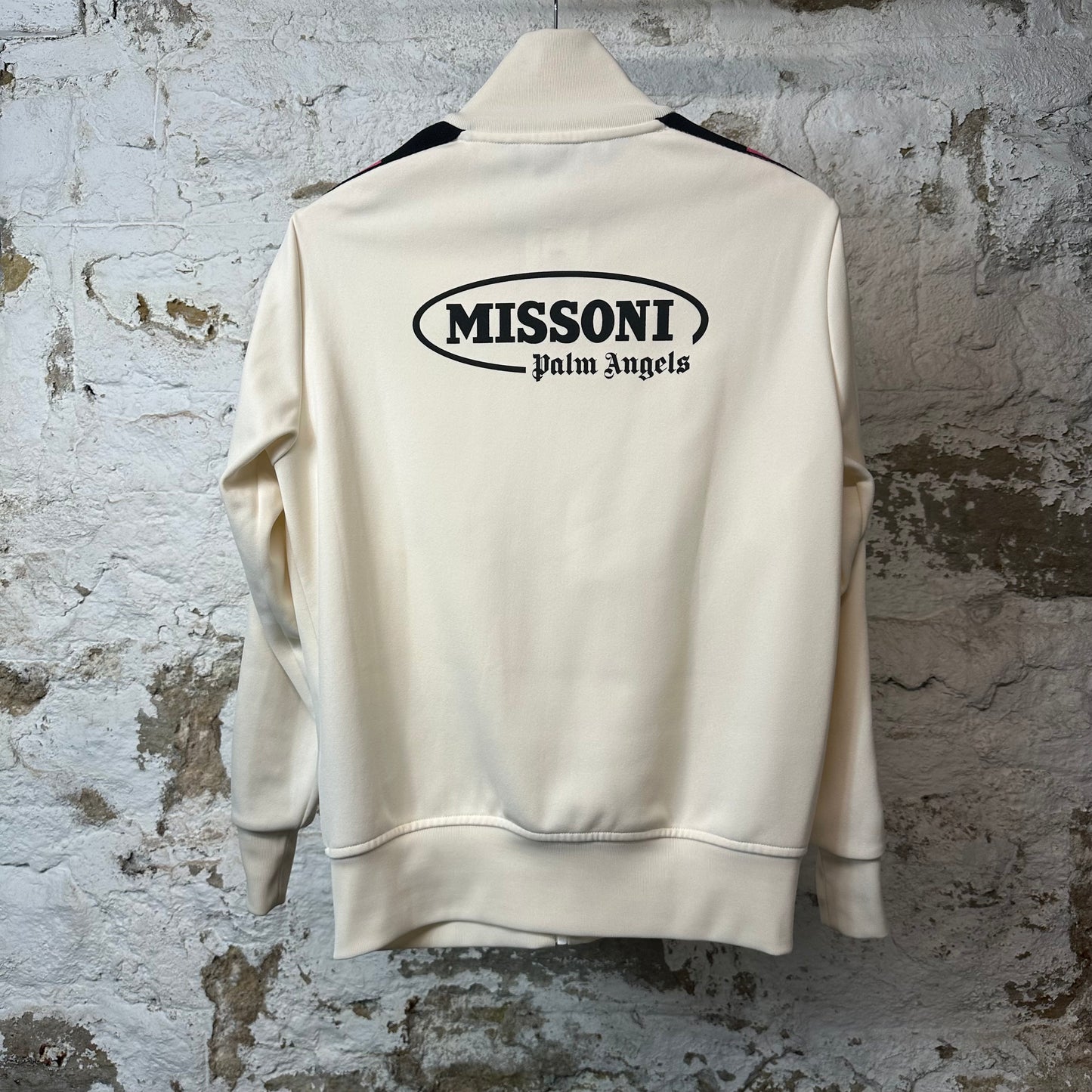 Palm Angels Missoni Cream Track Jacket Sz M