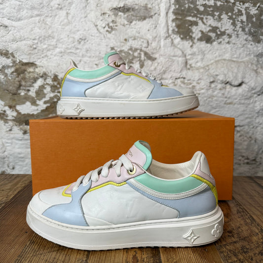 Louis Vuitton Time Out White Pastel Sneaker Sz 6 (38)