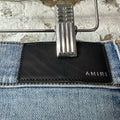 Amiri MX1 Green Suede Blue Denim Jeans Sz 28
