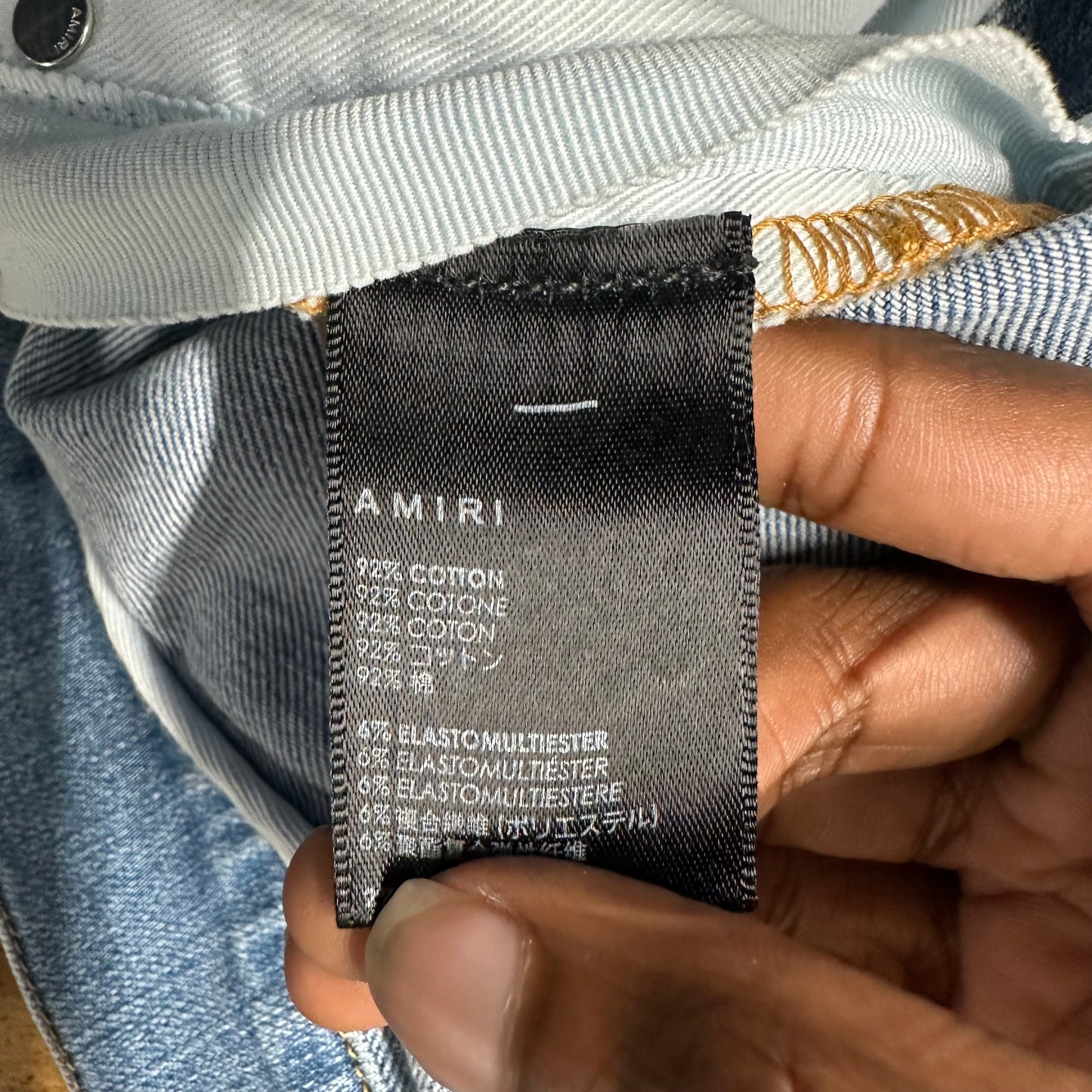 Amiri Zig Zag Light Blue Denim Jeans Sz 31