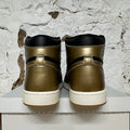 Air Jordan 1 High Black Metallic Gold Sz 12 DS