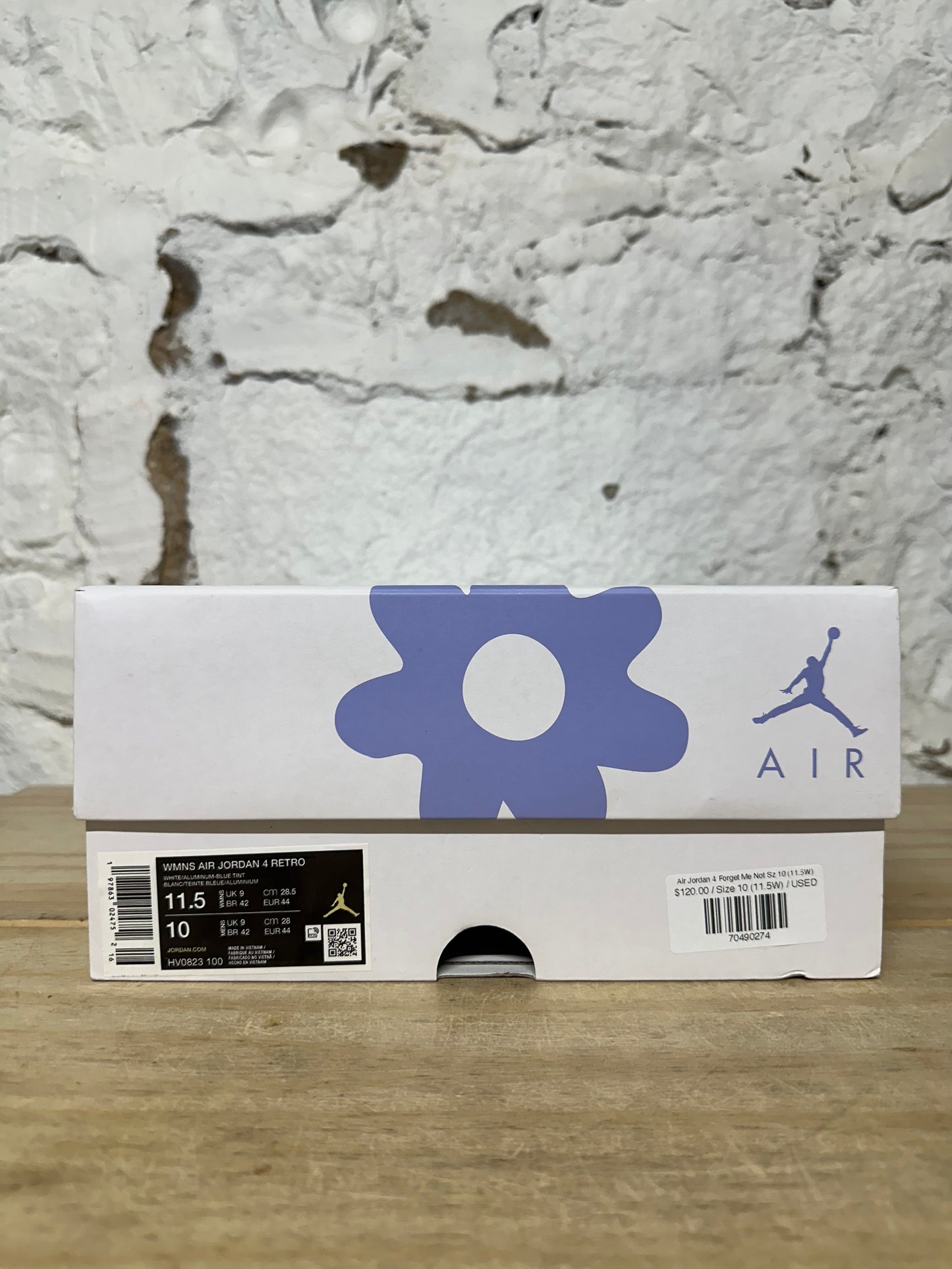 Air Jordan 4 Forget Me Not Sz 10 (11.5W)