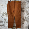 Louis Vuitton Brown Monogram Embossed Carpenter Pants Sz 36