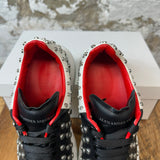 Alexander Mcqueen Red Black White Stud Sneaker Sz 7 (40) No Box