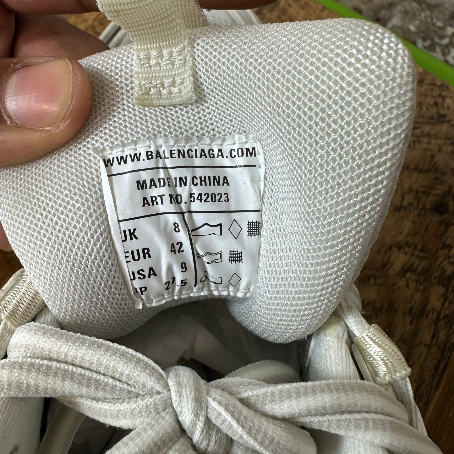 Balenciaga Track Runner Triple White Sneaker Sz 9 (42)