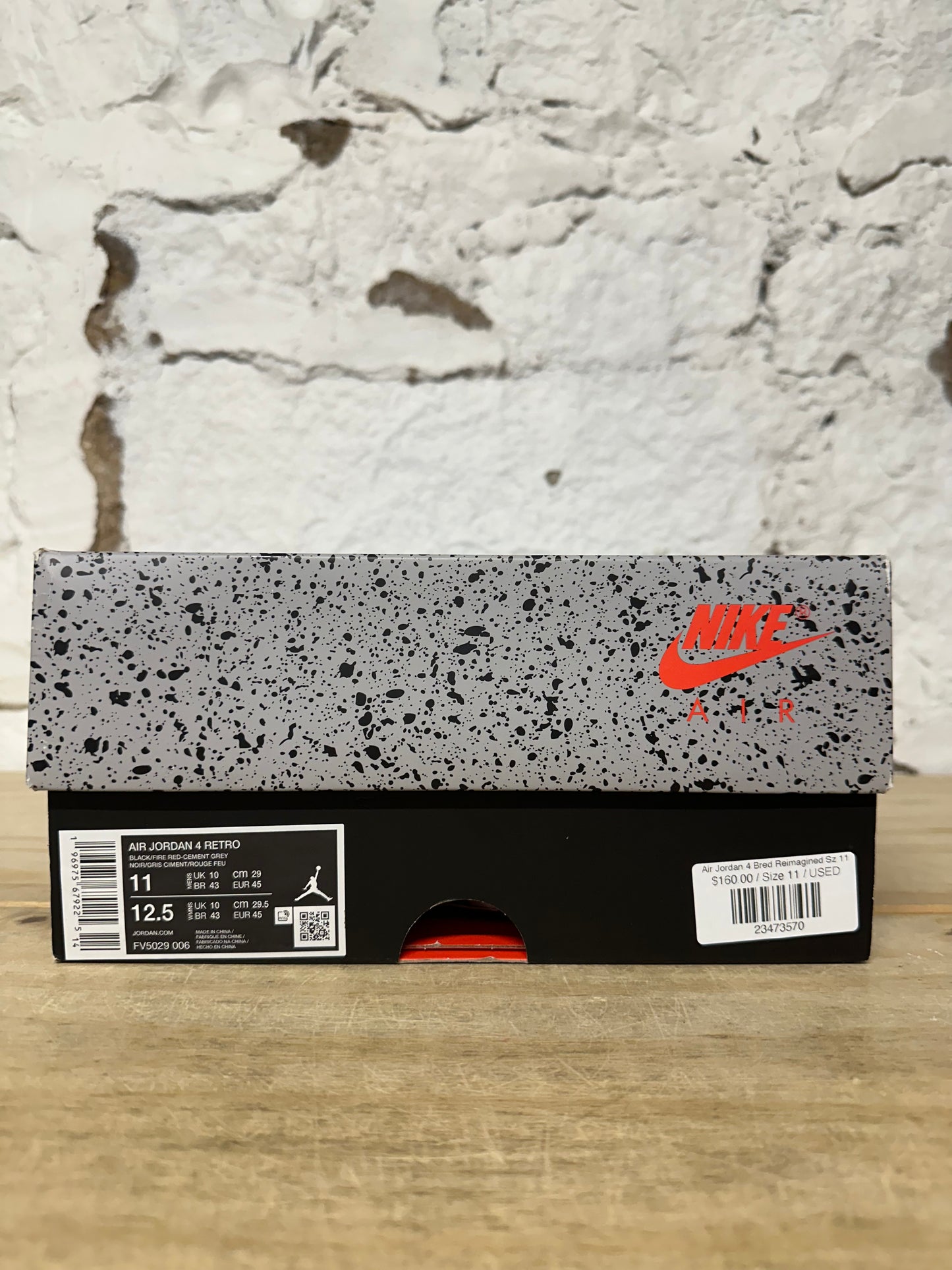 Air Jordan 4 Bred Reimagined Sz 11