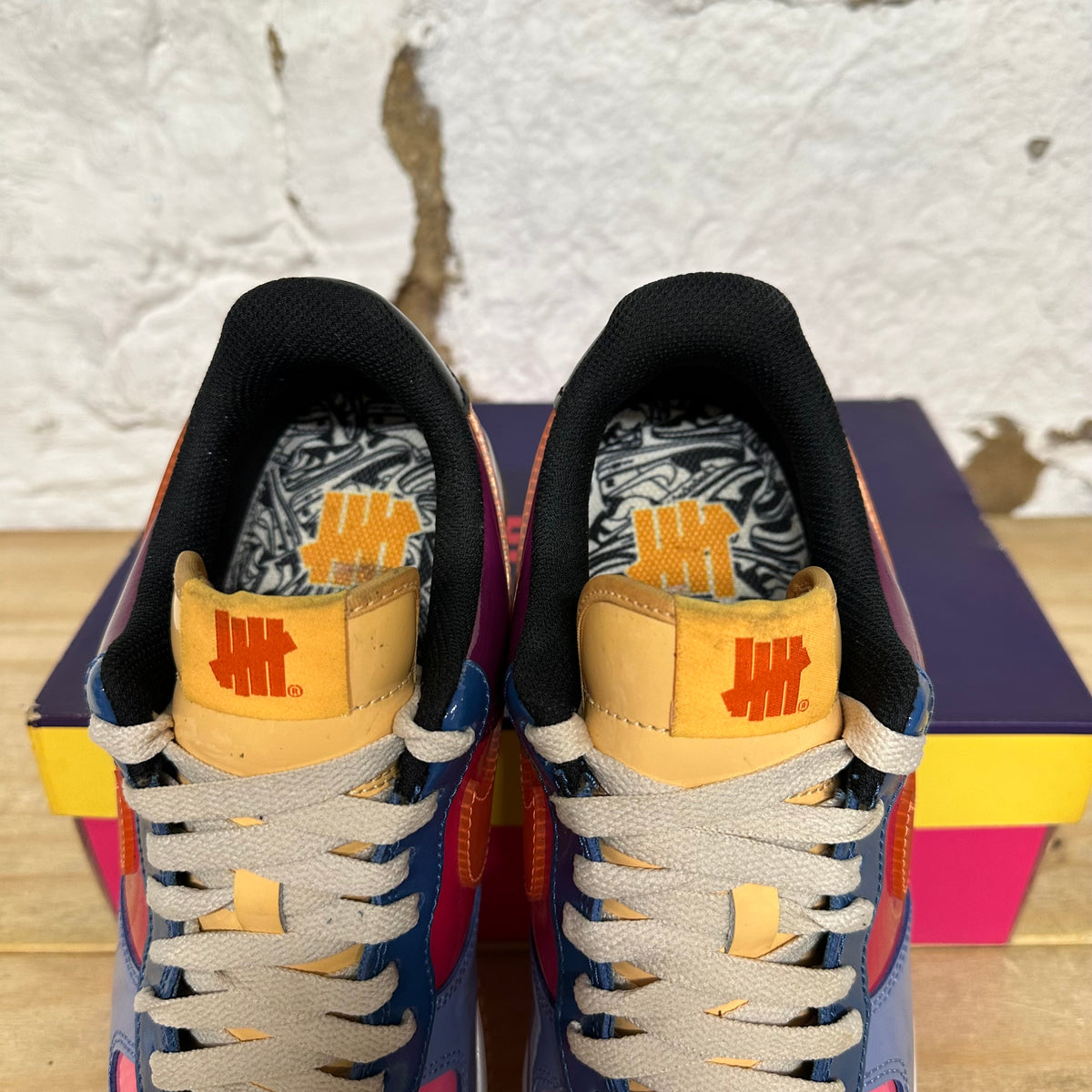 Nike Air Force 1 Low Undefeated Multi Patent Total Orange Sz 9