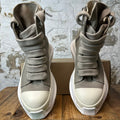 Rick Owens Jumbo Lace Abstract Dirty Pearl Milk Sneaker Sz 13 (46)