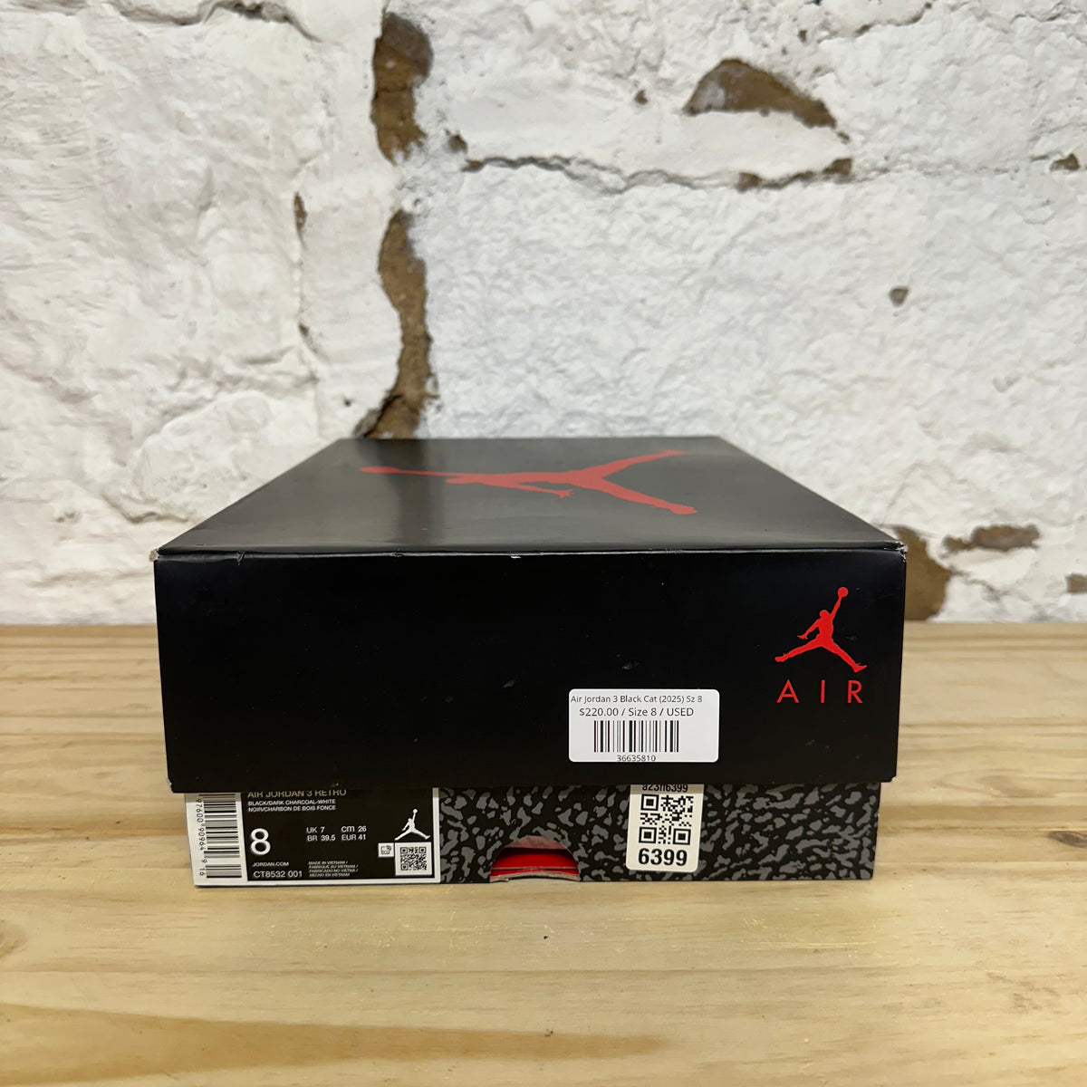 Air Jordan 3 Black Cat (2025) Sz 8