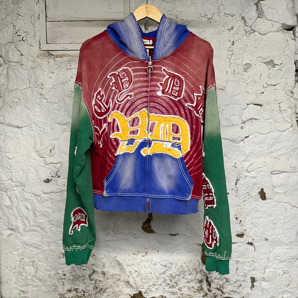Vale Looney Tunes Multicolor Zip Up Hoodie Sz L
