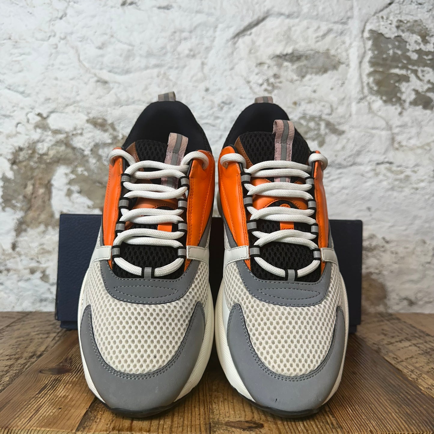 Dior B22 Orange White Black Sneaker Sz 11 (44)