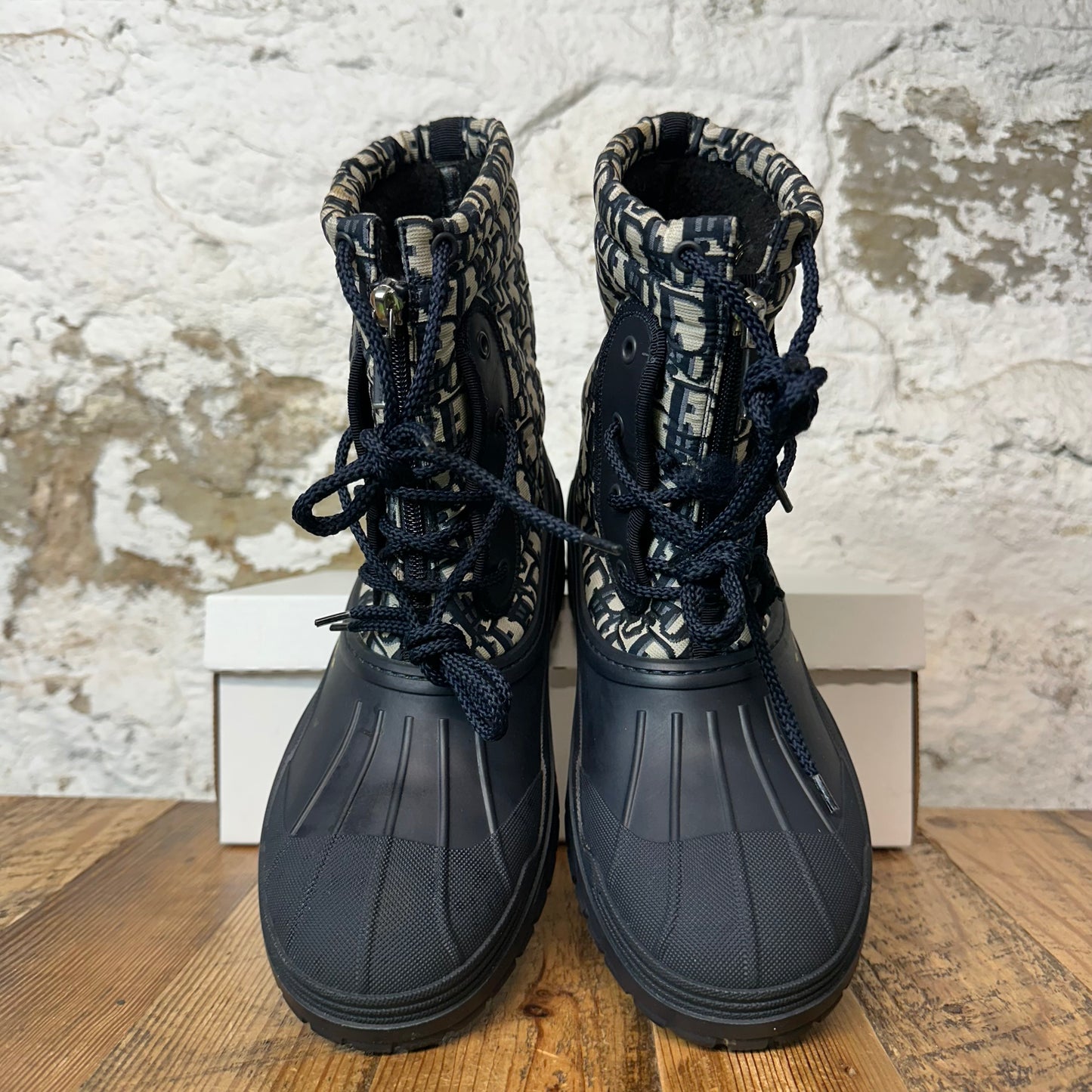 Dior Oblique Jacquard Nylon Combat Boot Sz 7.5 (40.5) No Box