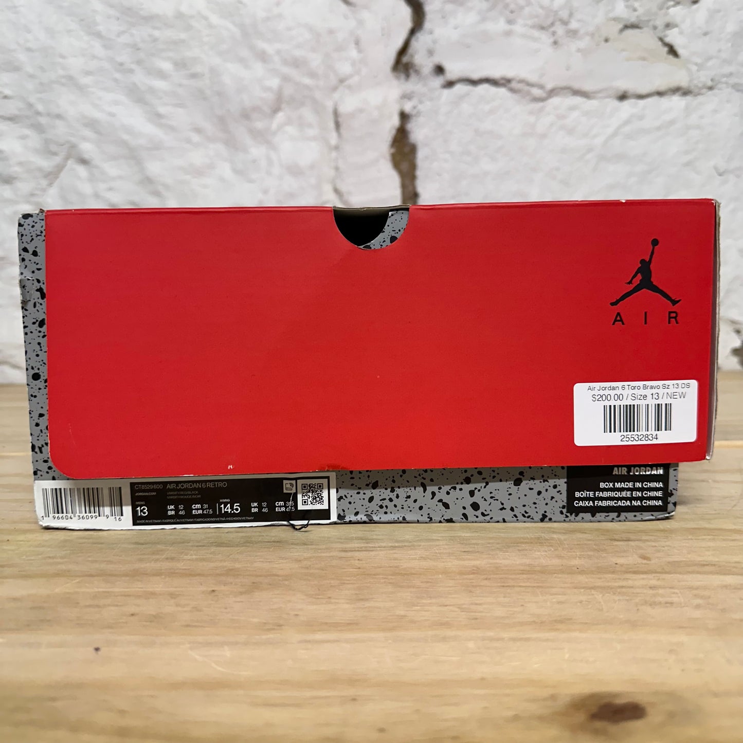 Air Jordan 6 Toro Bravo Sz 13 DS