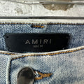 Amiri Plain Washed Blue Denim Jeans Sz 38
