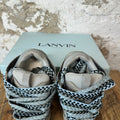 Lanvin Curb Blue Lace Grey Sneaker Sz 4.5 (36)