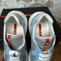 Prada Americas Cup Light Blue Patent Sneaker Sz 5 (37) DS