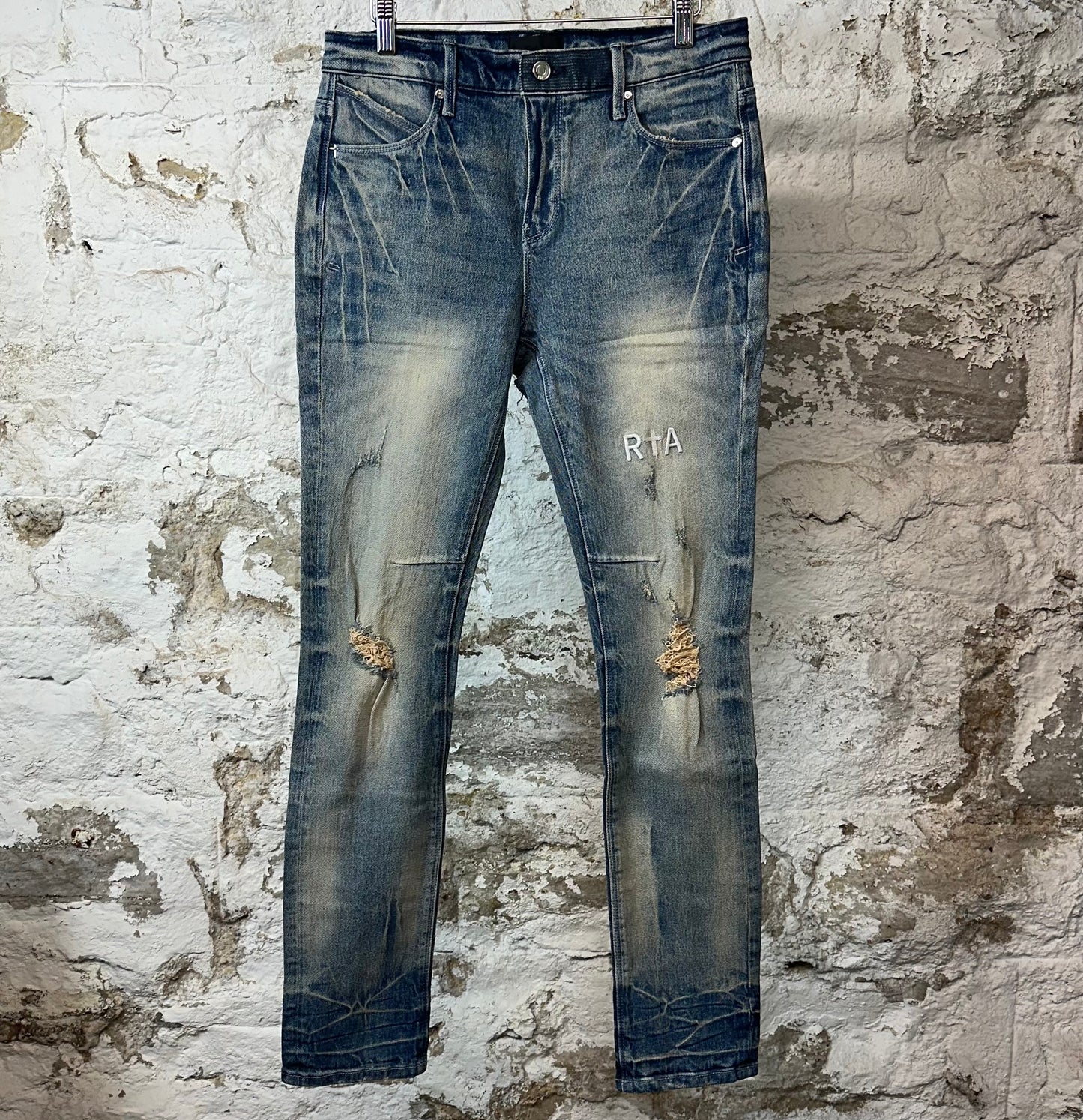 RTA Clayton Worn Out Blue Denim Jeans
