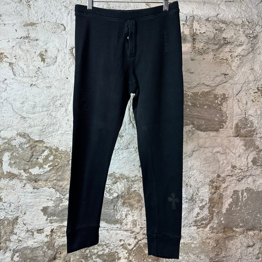 Chrome Hearts Waffle Knit Cross Patch Thermal Pants Sz S (Womens)